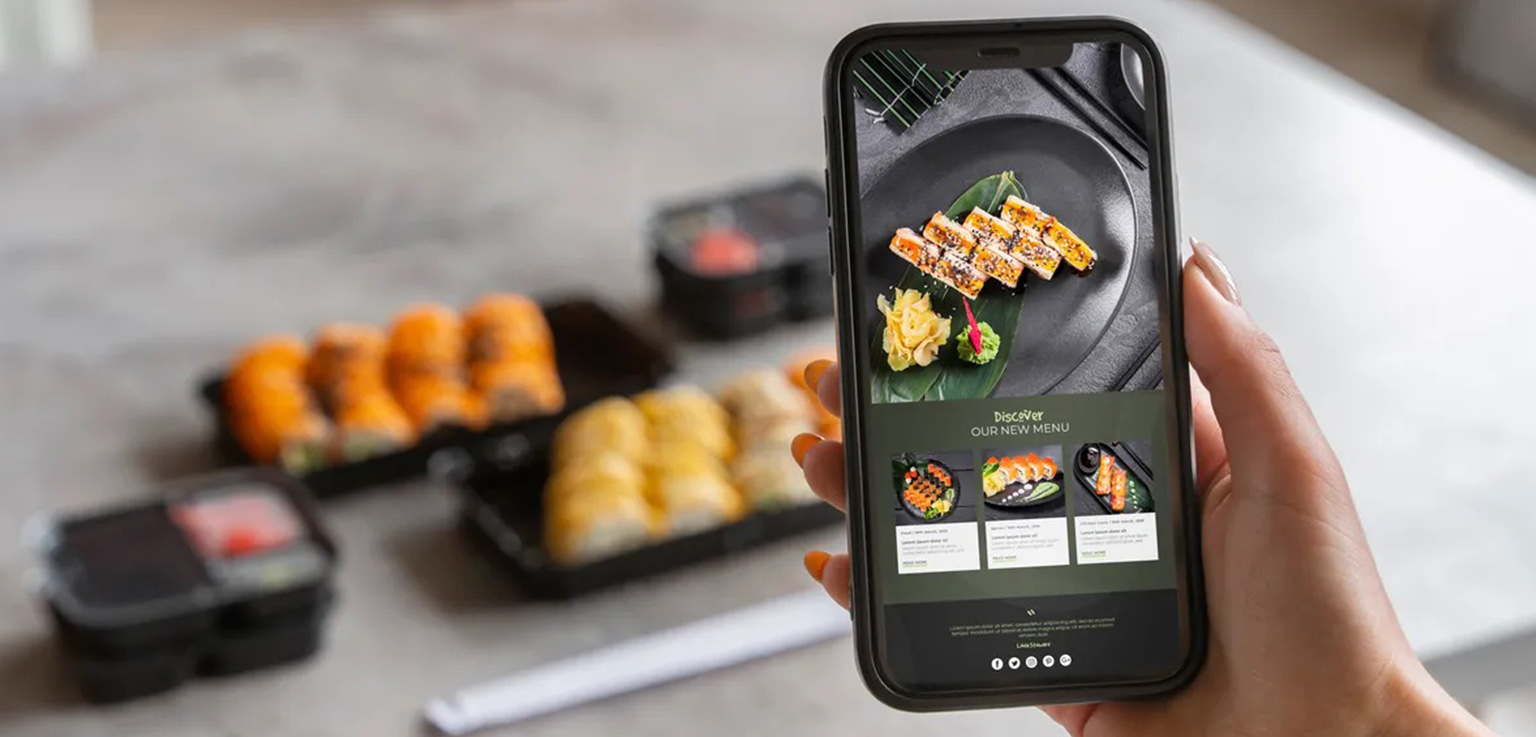 Features of a restaurant online ordering app, showcasing various functionalities like menu display, order customization, and secure payment options.