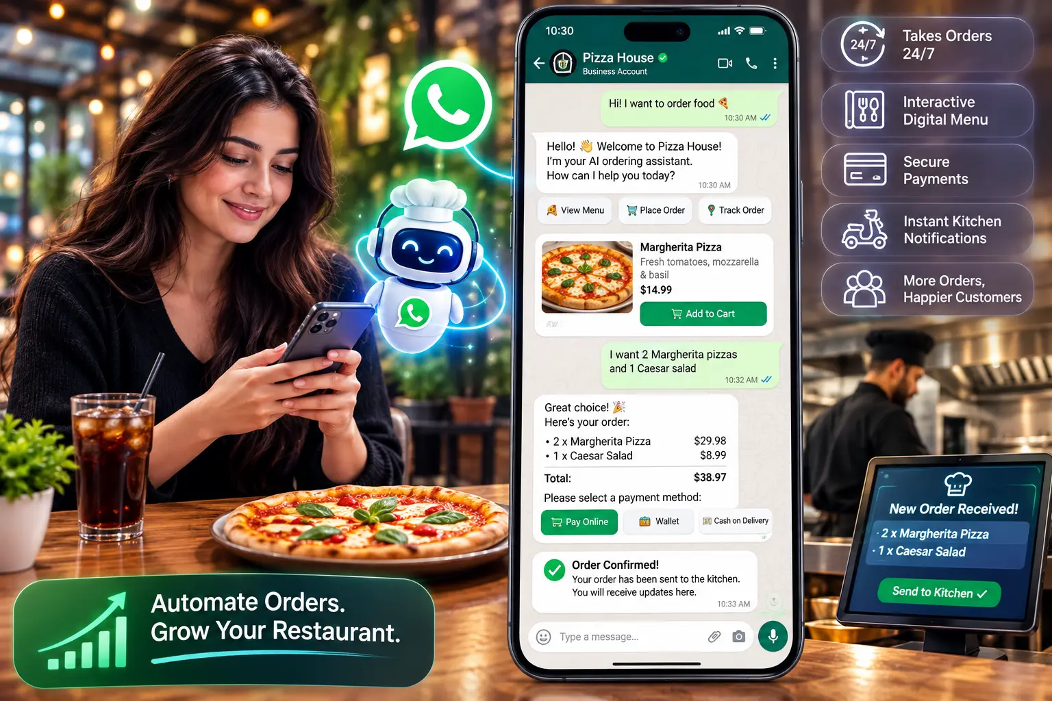 AI WhatsApp Chatbot for Food Ordering: How Restaurants Can Automate Customer Orders